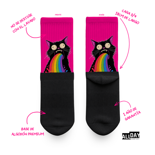 Rainbow Cat - Calcetines Premium