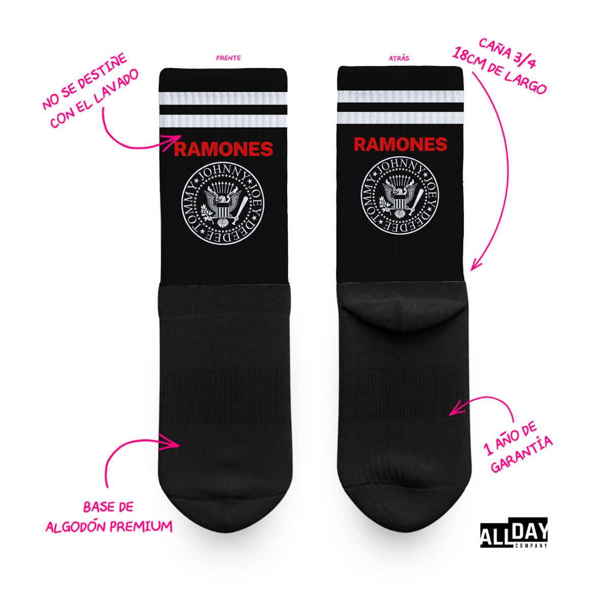 4 Pack "Ramones" - Calcetines Premium