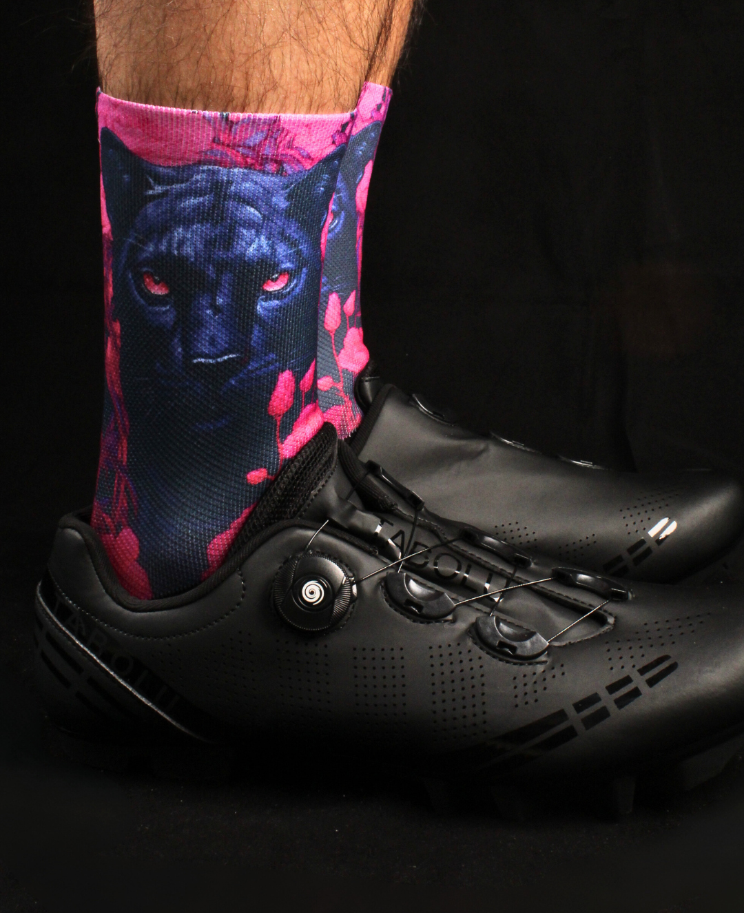 Pink Black Panther - Calcetines Ciclismo