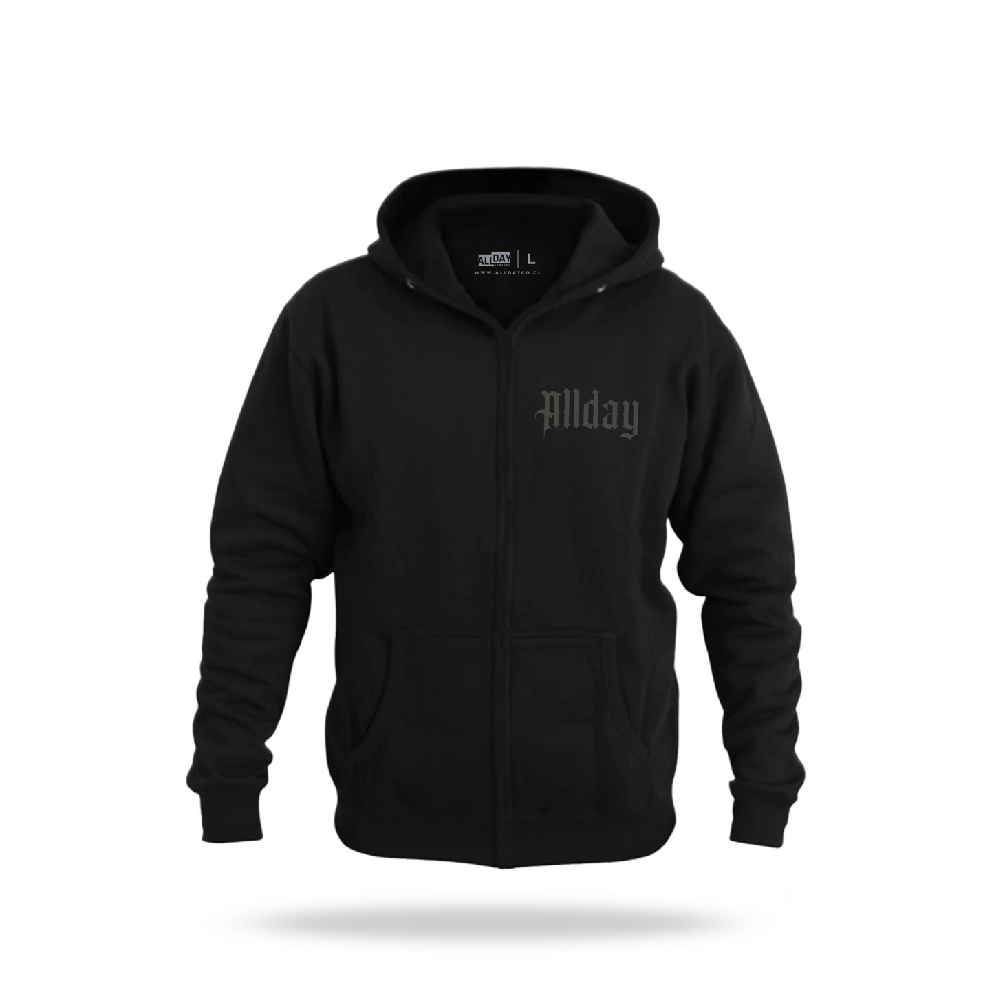 Polerón Back in Black - ZIPPER con Cierre