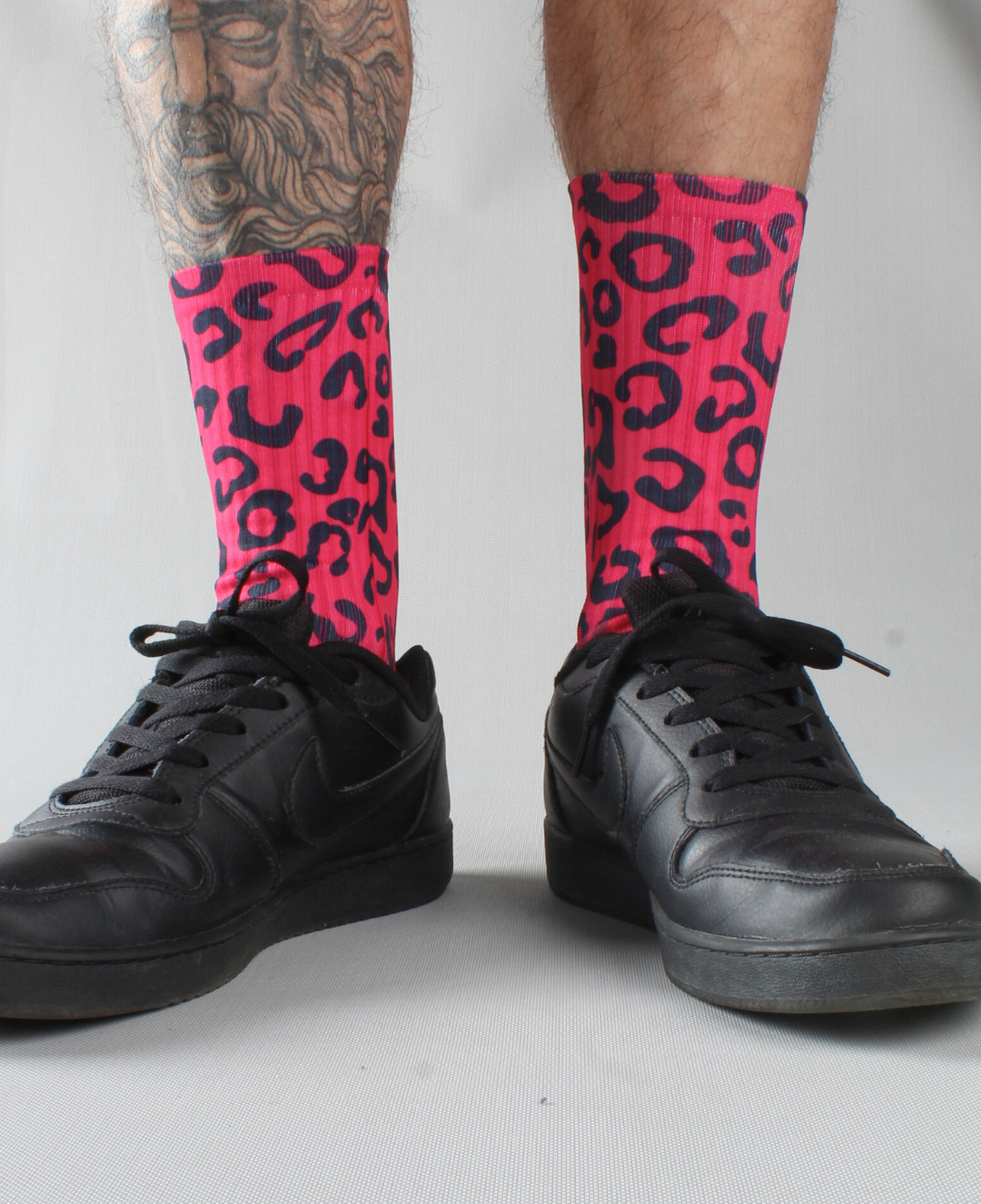 Pink Leopard Print - Calcetines Premium