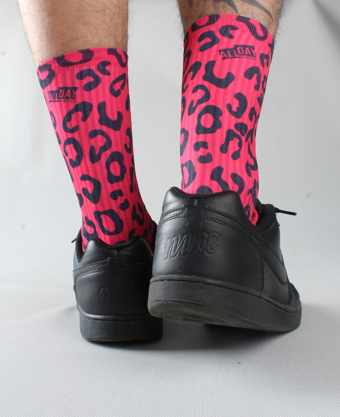 Pink Leopard Print - Calcetines Premium