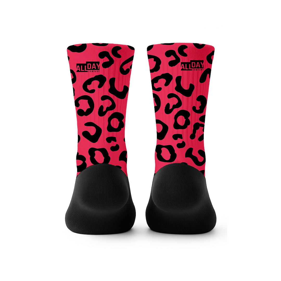 Pink Leopard Print - Calcetines Premium
