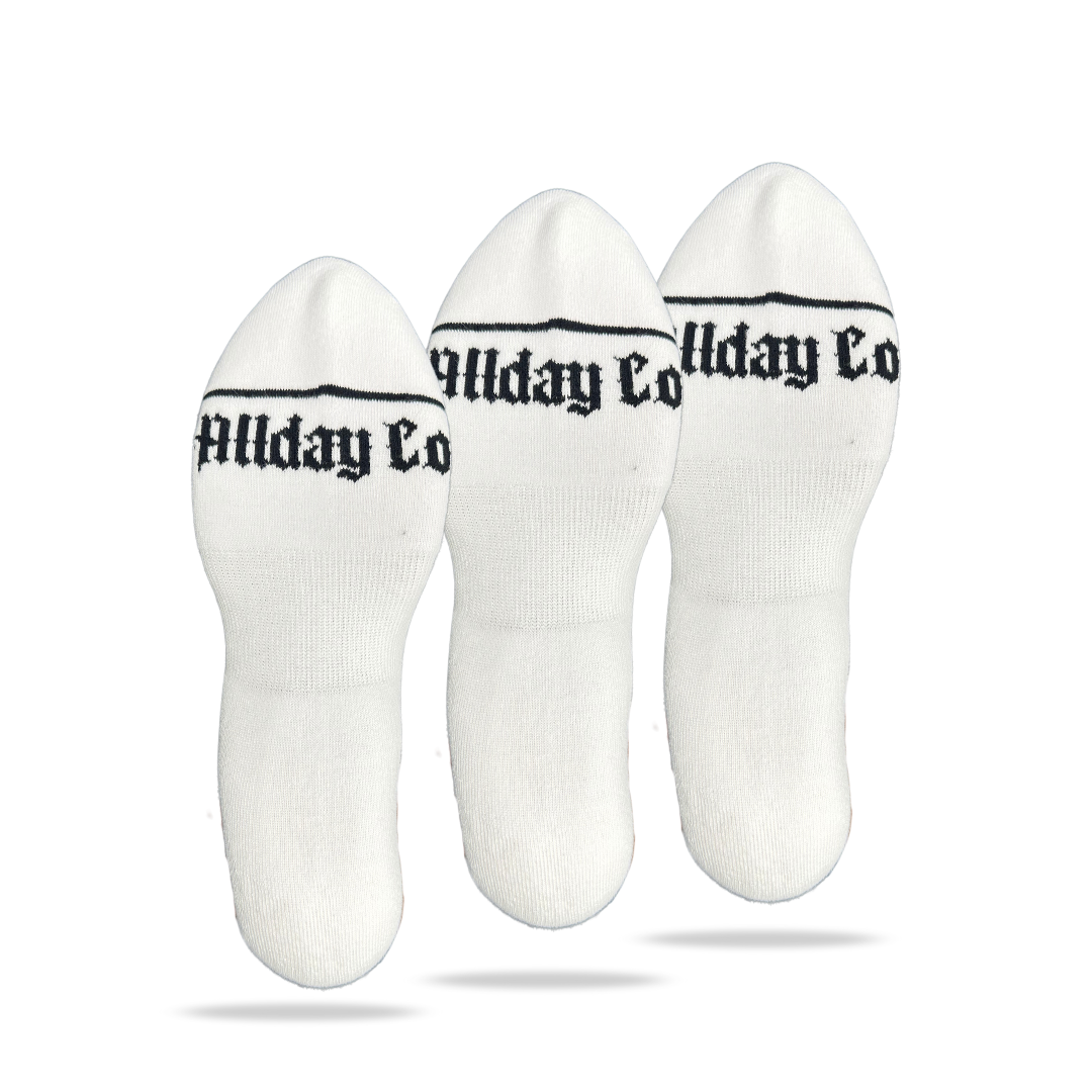 3 Pack White - Calcetines Algodón