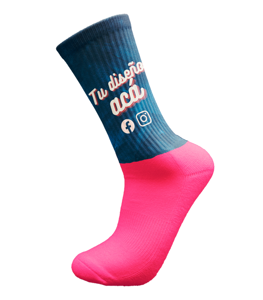 Calcetines personalizables Premium MAGENTA
