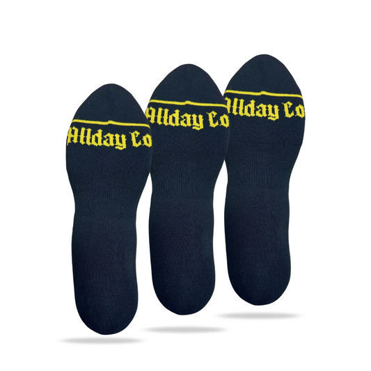 3 Pack Black - Calcetines Algodón