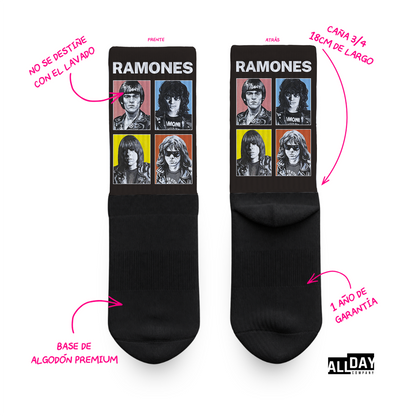 4 Pack "Ramones" - Calcetines Premium
