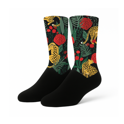 Leopard & Flowers - Calcetines Premium