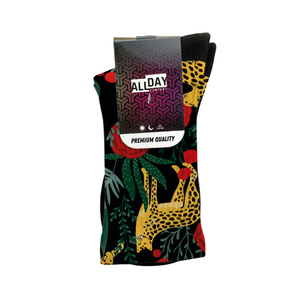 Leopard & Flowers - Calcetines Premium