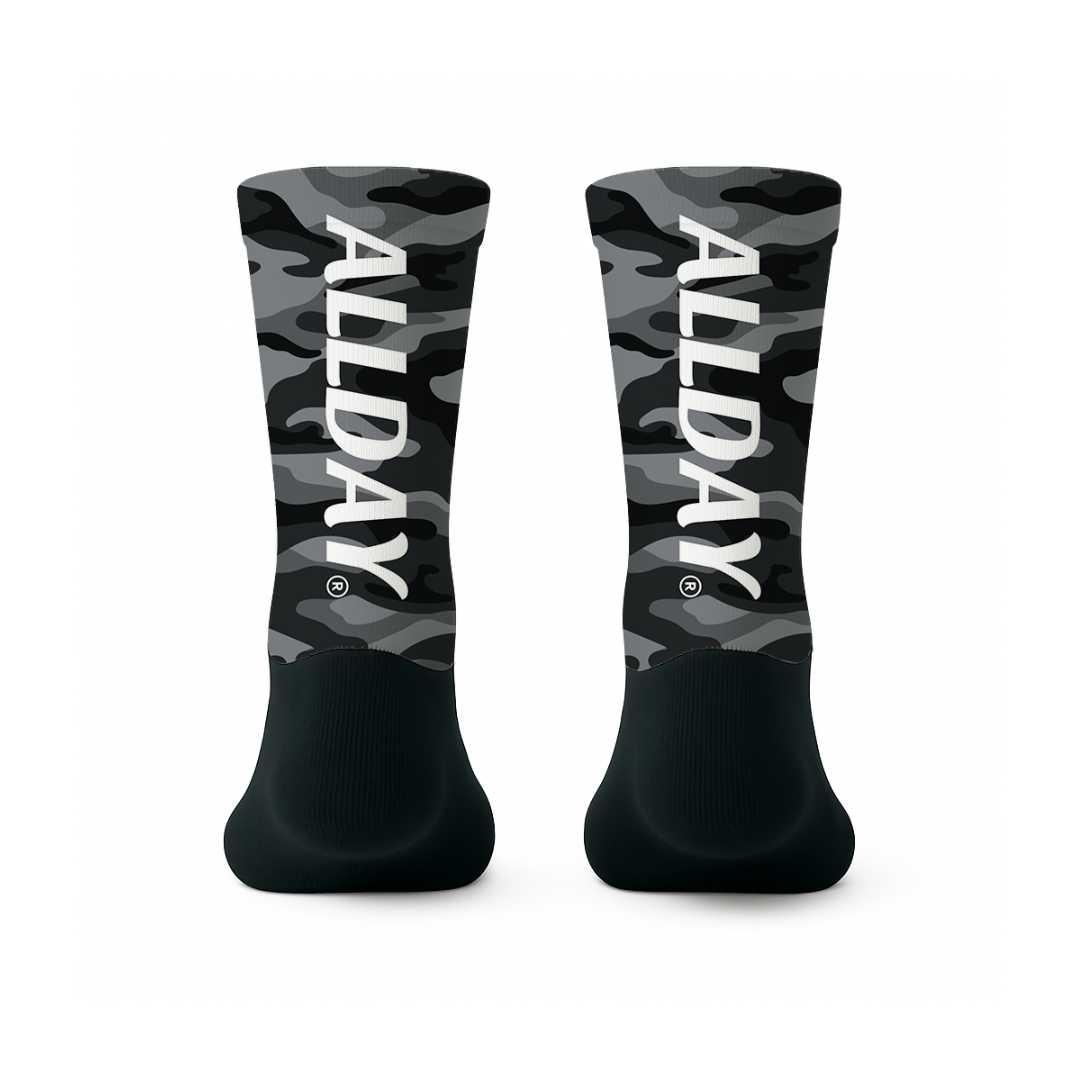 Calcetines Ciclismo Camo militar negro