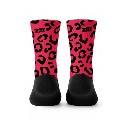 Pink Leopard Print - Calcetines Premium