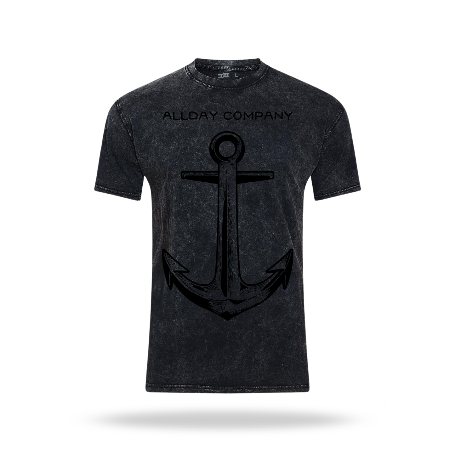 Polera Ancla - Acid Wash Manga Corta Slim Fit