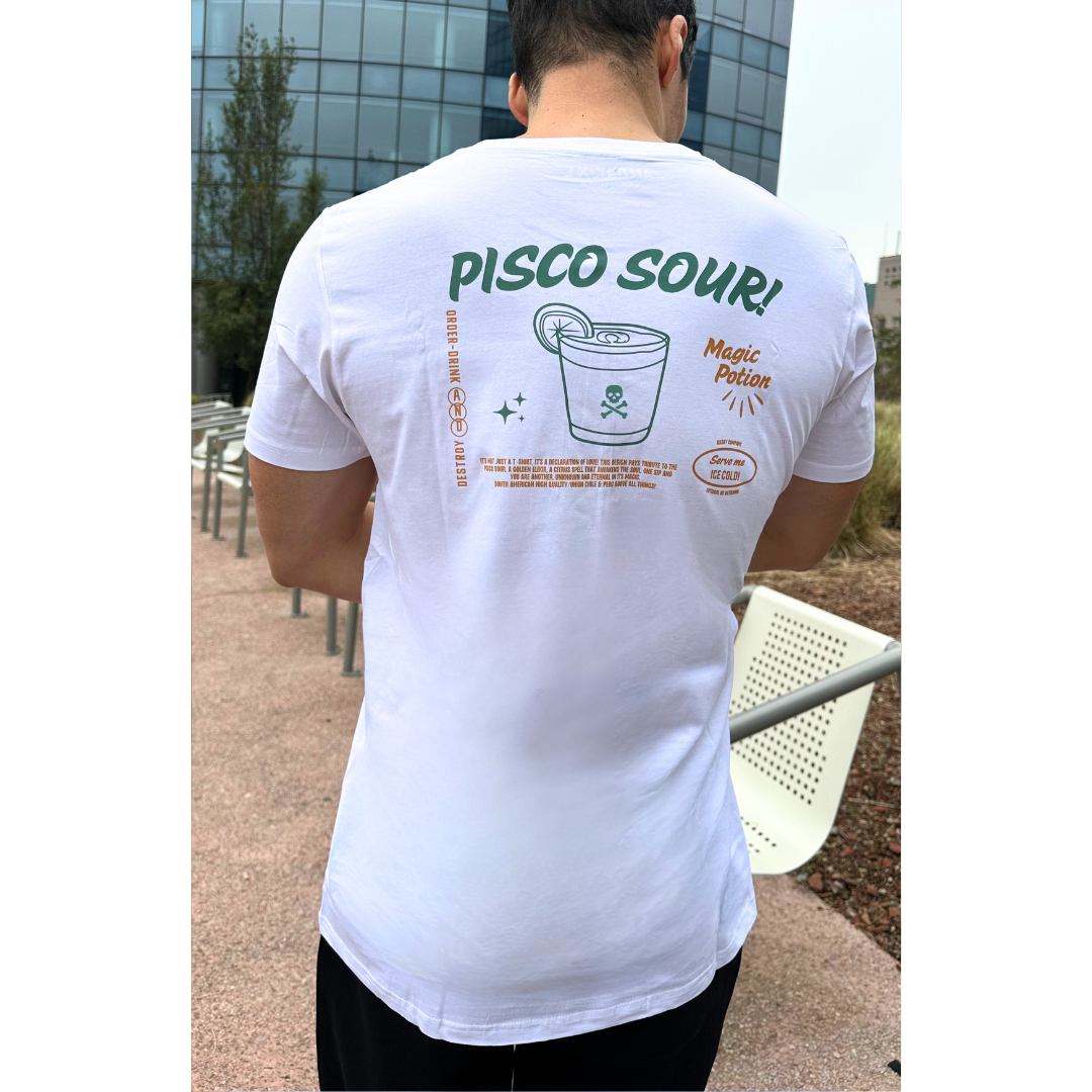 Polera Pisco Sour - Manga Corta Slim Fit