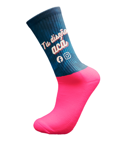 Calcetines personalizables Premium MAGENTA